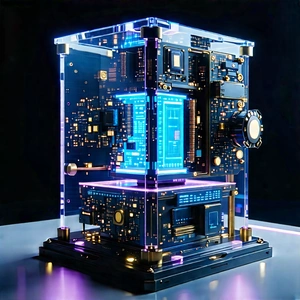 Quantum computer with laser scanning