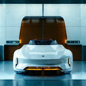 Automotive Technology In Manufacturing Facility With White Sports