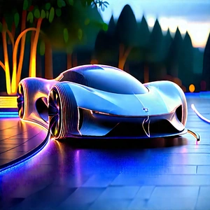 Innovative Electric Vehicle Design With Futuristic Parked