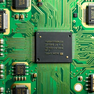 Tech Tilt-Shift Photography: Close-up of memory module