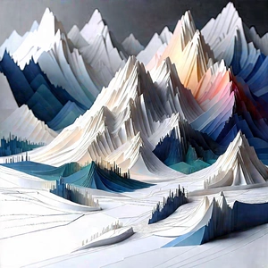 Abstract Pencil Sketch: Paper formation with transparency
