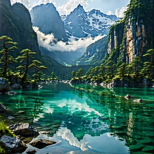 Machine Learning Visualization With Serene Mountain