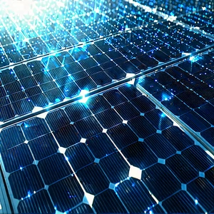 Solar Panel With Digital Particles With Large Solar