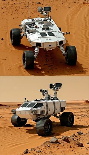 A White Vehicle With A Large Number Of Cameras On Its Front