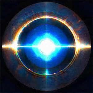 Abstract Infographic Style: Concentric circles with refracted light