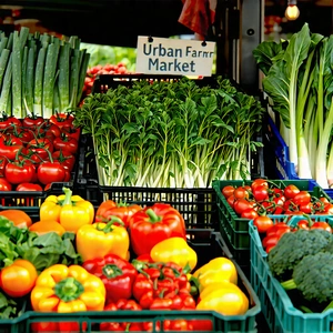 Urban Unreal Engine: Urban Farmers Market Scene With Display Fresh