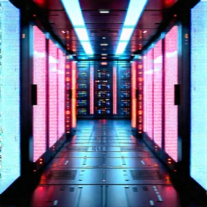 Futuristic Server Room With Image, There