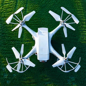 Drone With (digital:1.27) Artwork With White Drone