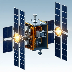 A Futuristic Spacecraft With A Large, Round, And Shiny Dome On Top