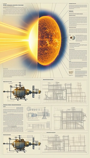 A Large Poster Is Displayed, Featuring A Solar System Model