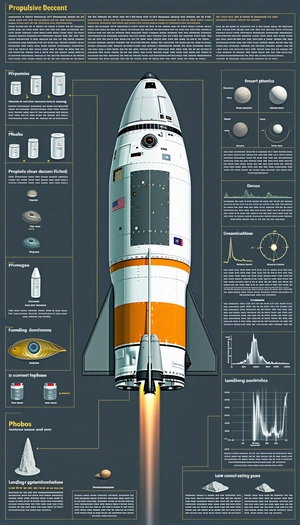 The Image Is A Poster That Features A Space Shuttle, With A Detailed Illustration Of The Spacecraft