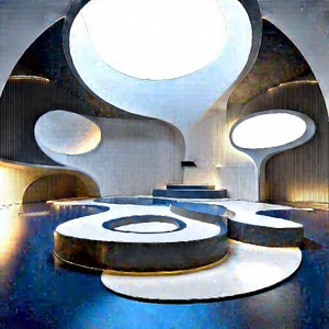 Futuristic innovation hub
