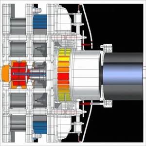 A Computer-generated Image Of A Turbine Engine Is Displayed