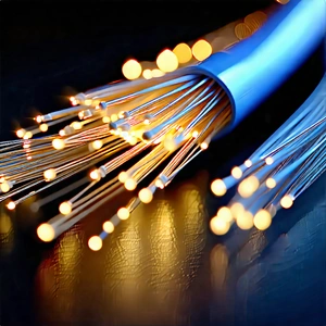 Tech Stock Photography: Close-up Of Fiber Optic Cables With Close-up Blue