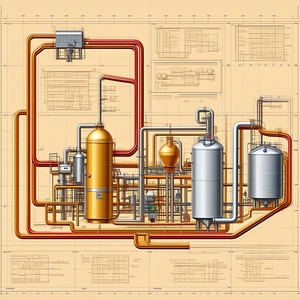 detailed drawing chemical plant