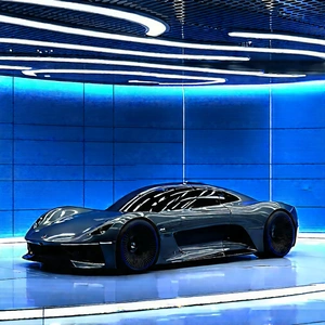 Automotive Technology In (modern:1.37) Laboratory With Sleek, Futuristic-looking