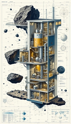 In The Image, There Is A Large, Multi-level Building With A Variety Of Rooms And Spaces