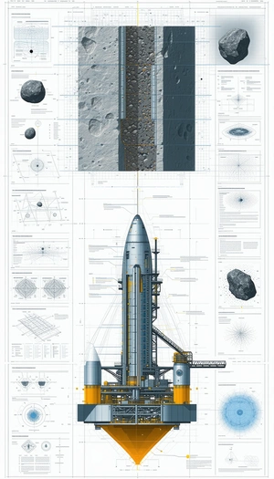 A Large Space Shuttle Is Shown In A Series Of Diagrams And Illustrations