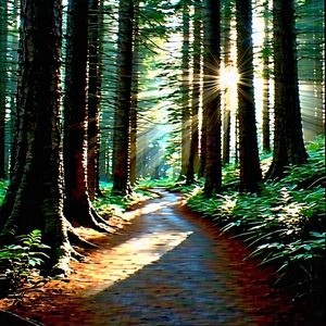 Nature Hdr Photography: Path through redwood forest