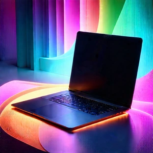 Laptop With Streaming Content With Laptop Computer
