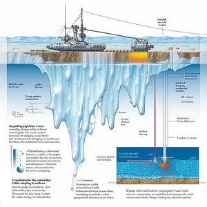 The Image Is A Diagram Of A Submarine, Showing Its Various Parts And Functions