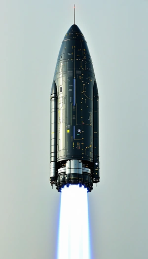 A Futuristic Spacecraft With A Long