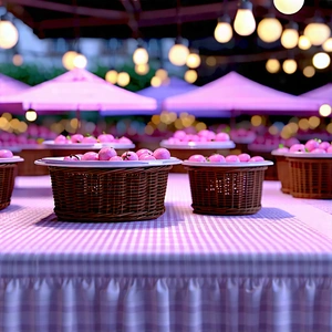 Urban 3d Render: Outdoor Market With Outdoor Dining With Table Several