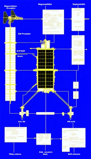 A Blue Diagram Shows The Structure Of A Solar Panel