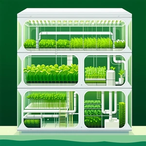 A Large, Multi-level Greenhouse Filled With Various Plants