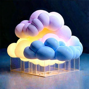 Cloud Computing Visualization With Large, Colorful