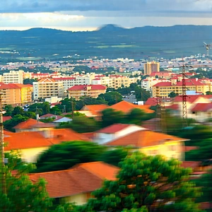 Urban Long Exposure Photography: Cityscape Of Small Town During Midday With Cityscape Captured