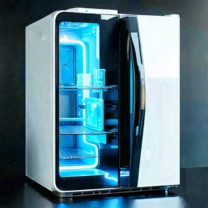 Innovative Smart Appliance (design:1.14) With White Refrigerator