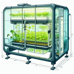 The Image Is A Drawing Of A Greenhouse With A Variety Of Plants Growing Inside