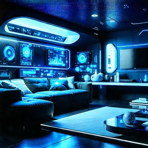 Futuristic Smart Home With Futuristic Living
