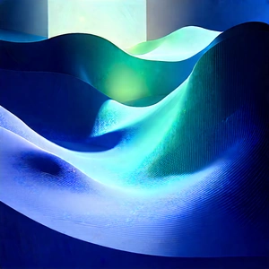 Wave Propagation Captured In Abstract Form With Blue White