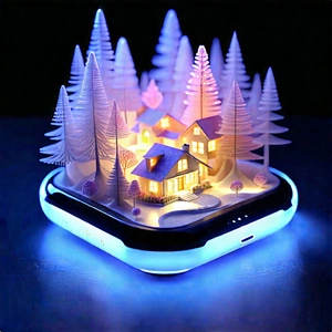 Smart Home (device:1.45) With Glowing Screen With Small Model