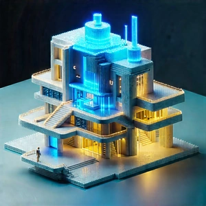 Futuristic innovation hub