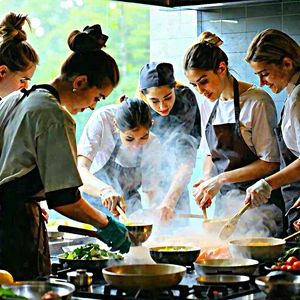 Lifestyle Geometric Design: Cooking class with colleagues