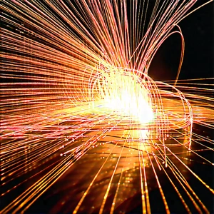 Close-up of fiber optic cables