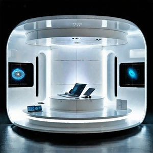 Tech Commercial Photography: Futuristic Smart Home With Large, White