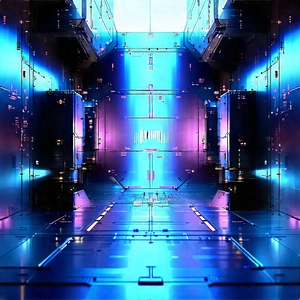Abstract Cyberpunk Style: Metallic structure