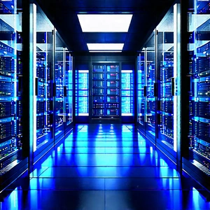 Futuristic Server Room With Image, There