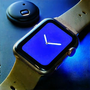 Smart Watch With Glowing Screen With Blue Watch