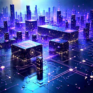 Blockchain Network Visualization With Image, There