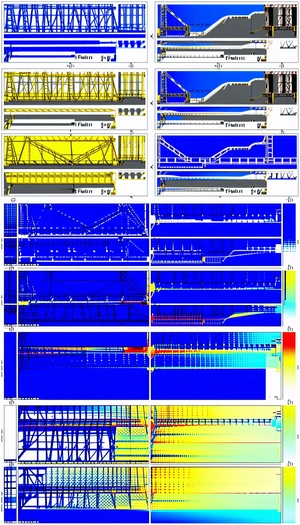 The Image Is A Series Of Diagrams, Each Showing A Different Perspective Of A Bridge
