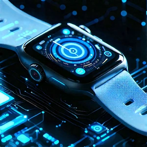 Smart Watch With Data Visualization With Watch Displayed