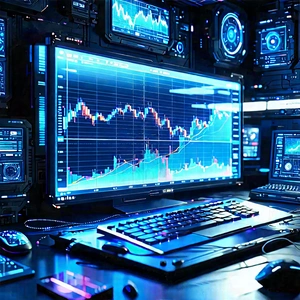 Financial technology in (design:1.15) studio