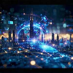 Big Data Visualization With Futuristic Cityscape