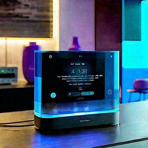 Smart Home (device:1.43) With Glowing Screen With Small Blue