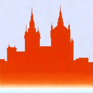 Urban Graphic Design: Famous building with snow covering